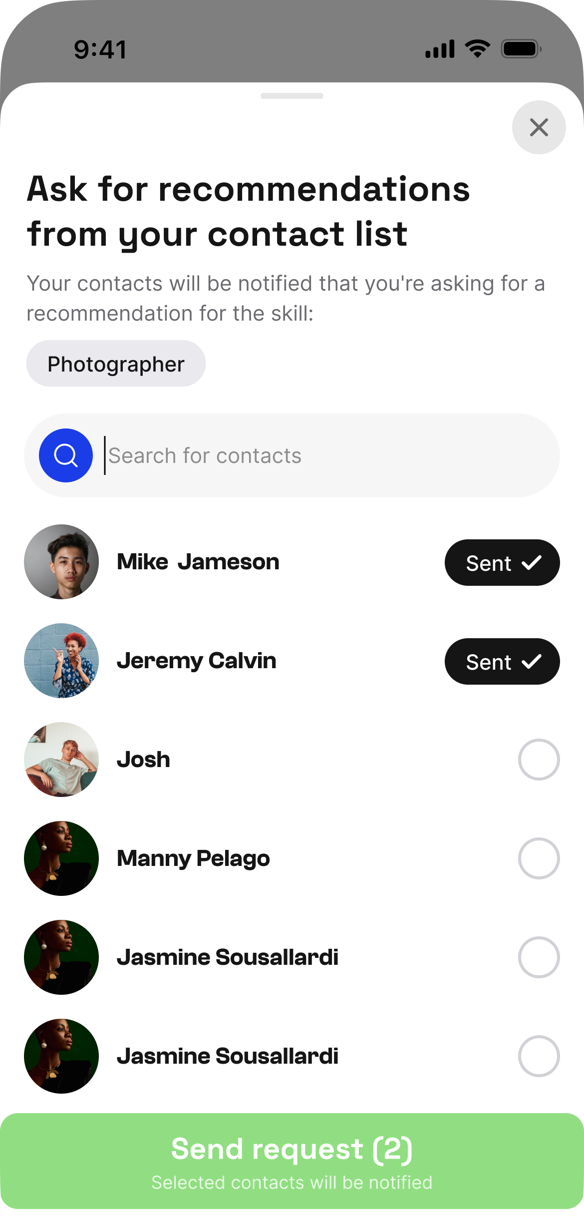 Requests sent
